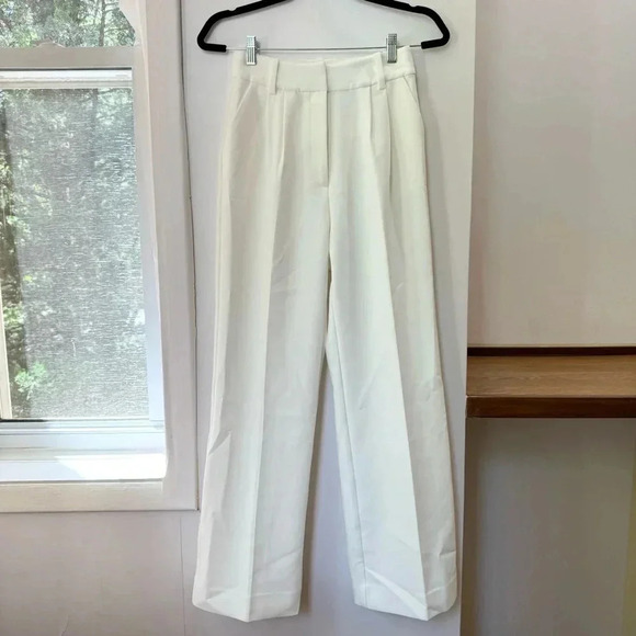 NWT Favorite Daughter Shortie Favorite Pant Wide Leg Trouser Ivory 12P Petite - Picture 6 of 15